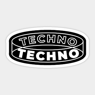 Techno Illusion Minimal Hardtechno Sticker